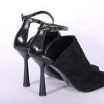 Sabot top cintino nero tacco 90 Chantal 