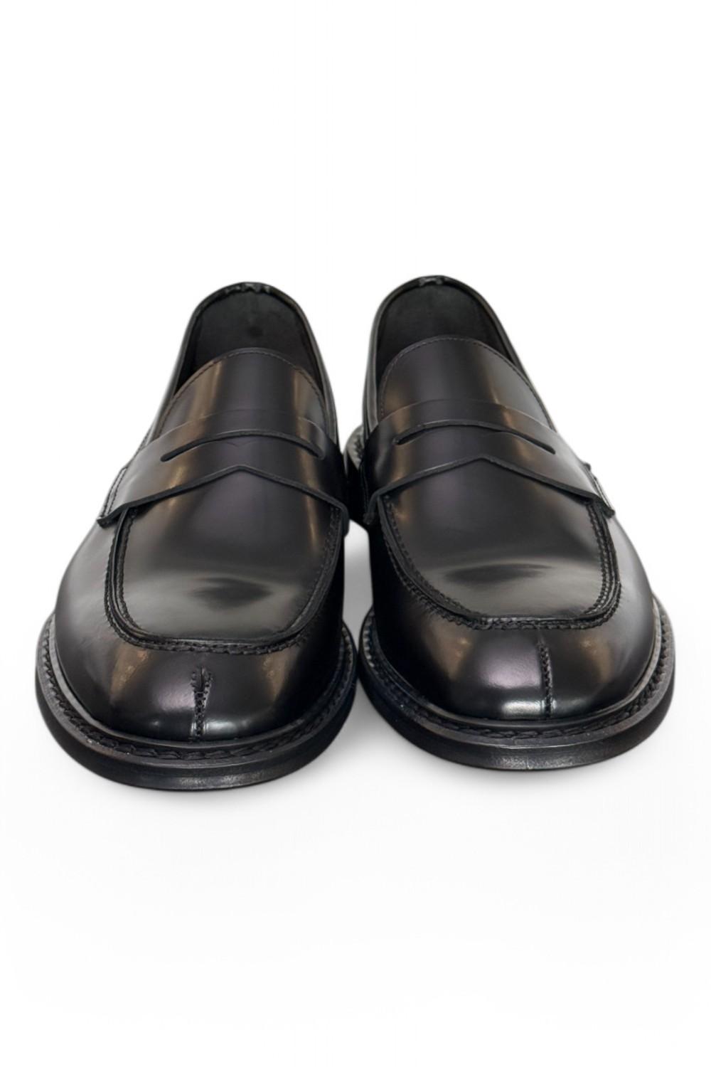 Mocassino uomo pelle spazzolata nera Cerbero 