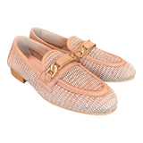 Mocassino pelle e rafia nude Les Tulipes 