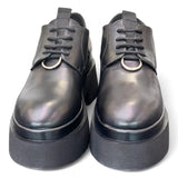 Scarpa allacciata nera con platform Albano 