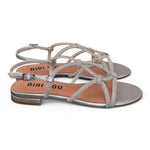 Sandalo incroci strass argento Bibi Lou<BR/> 