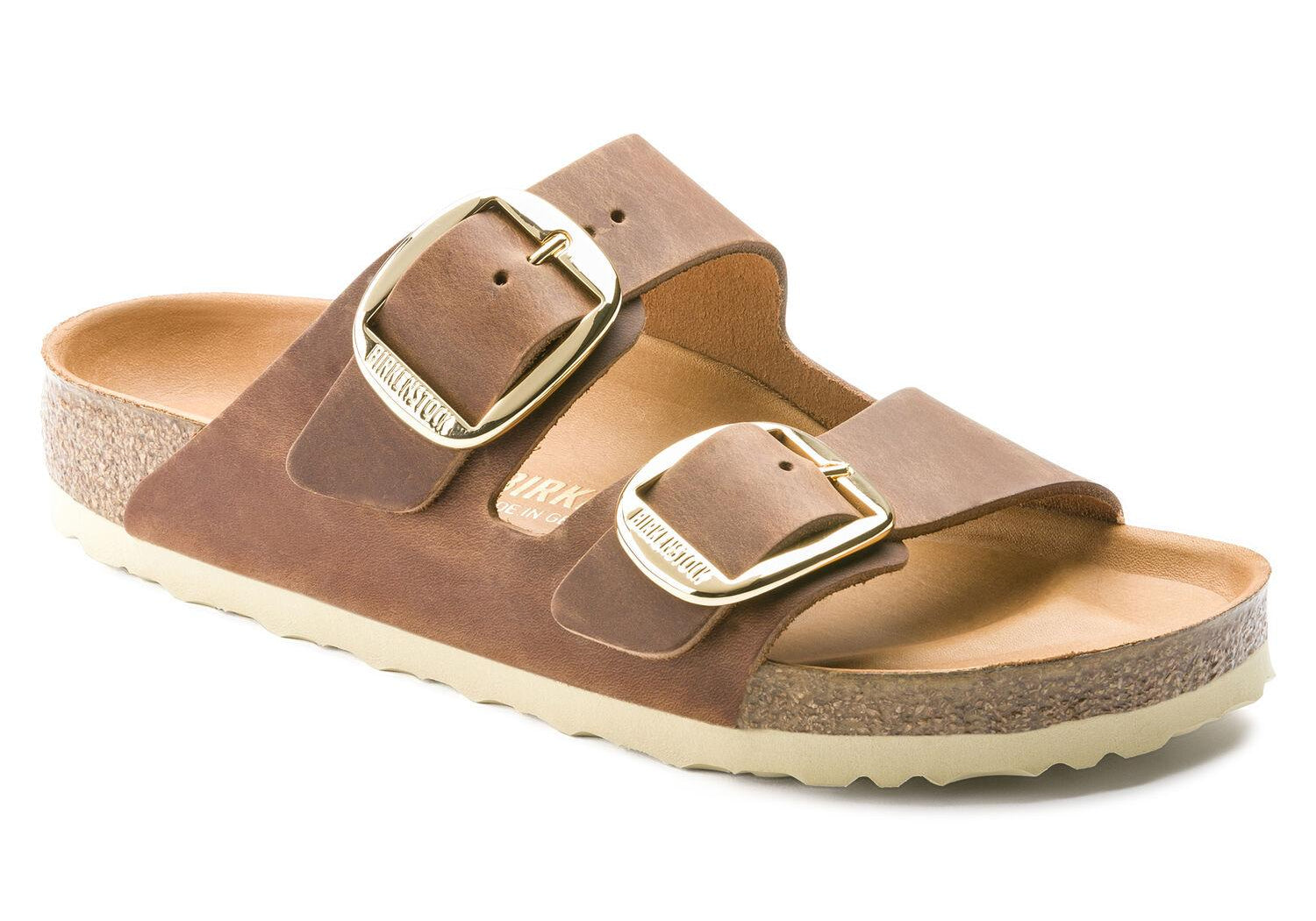 Ciabatta Arizona Big Buckle cognac oil leather Birkenstock 1011073 