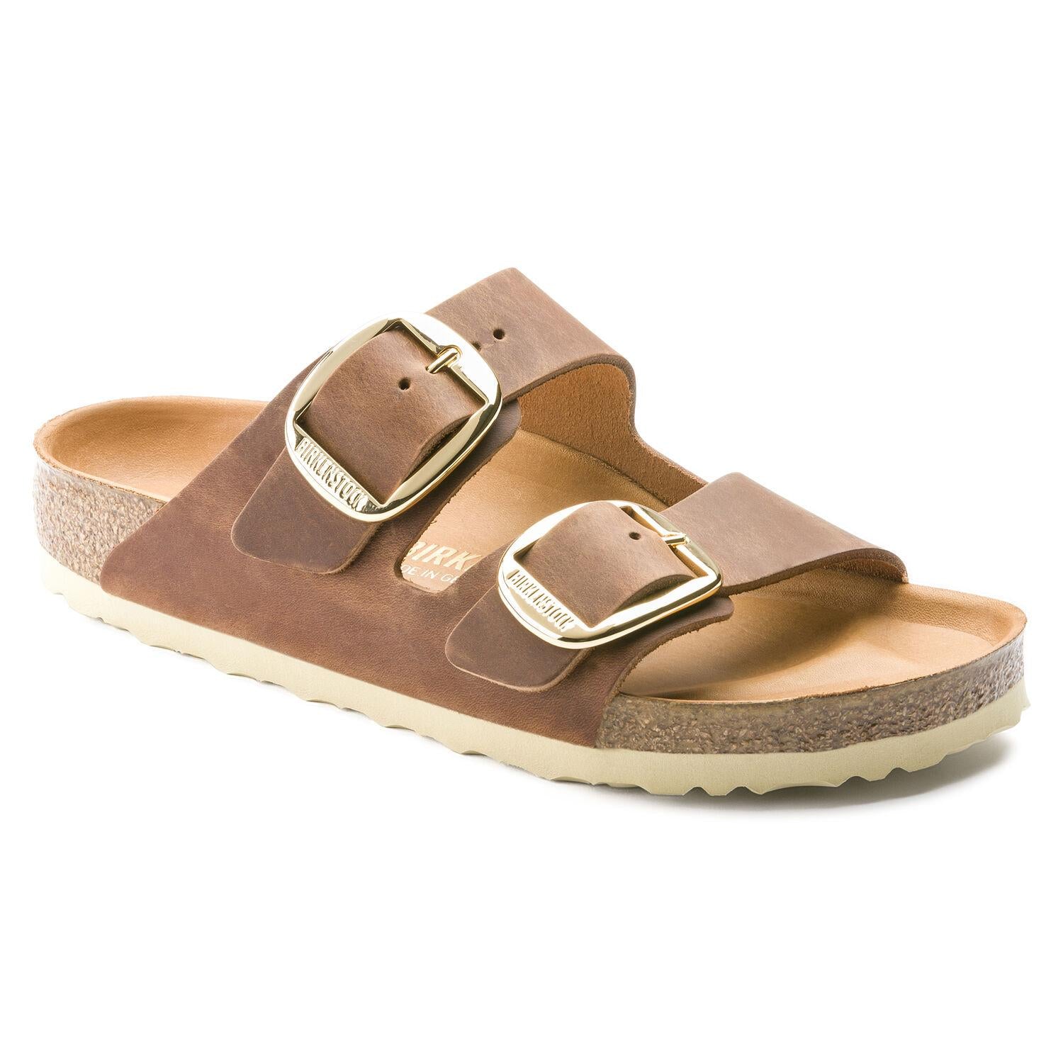 Ciabatta Arizona Big Buckle cognac oil leather Birkenstock 1011073 