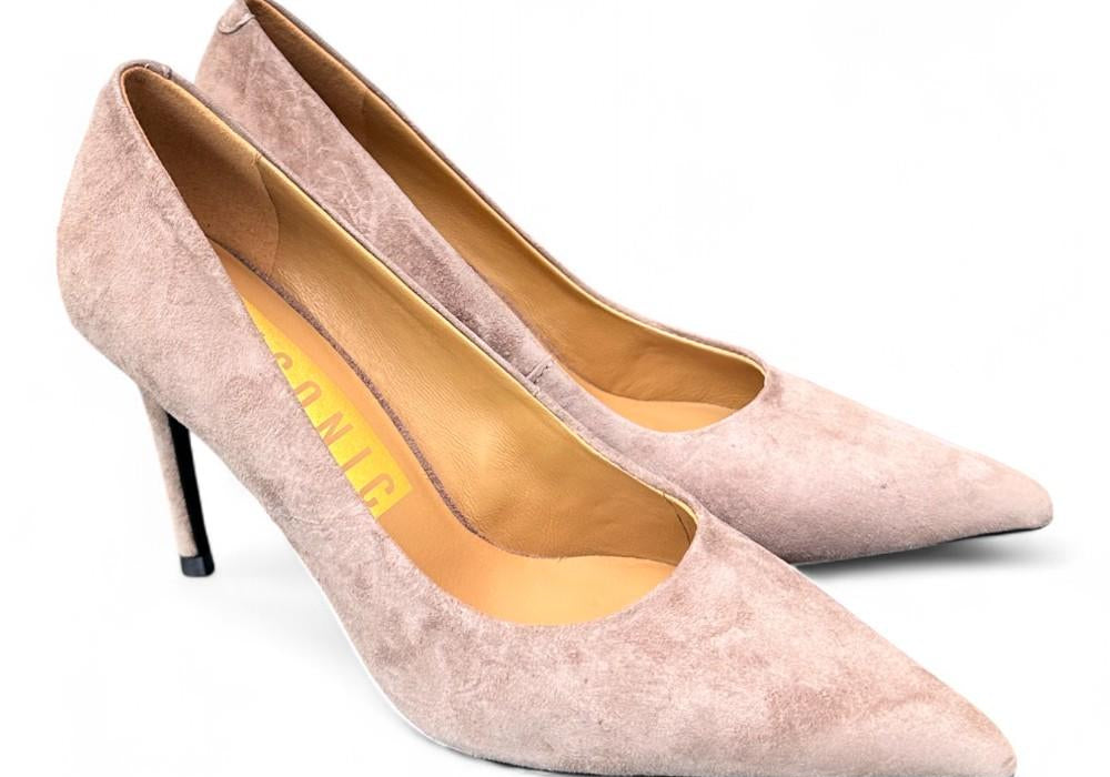 Decolté camoscio taupe tacco 90 CHICONIC<BR/> 