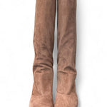 Stivale arricciato a tubo suede beige Anima <BR/> 