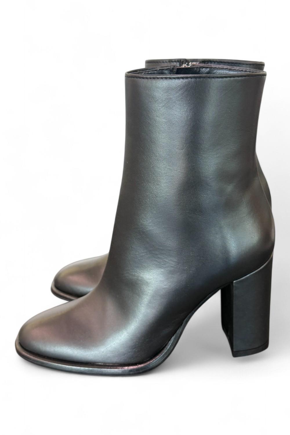 Stivaletto zip nappa nera T90 Bianca Di<BR/> 