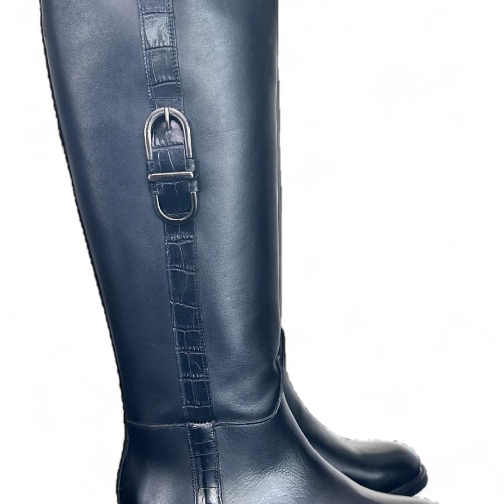 Stivale cavallerizzo nero con accessorio Cuir Noir 