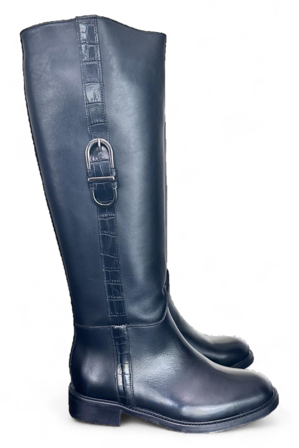 Stivale cavallerizzo nero con accessorio Cuir Noir 