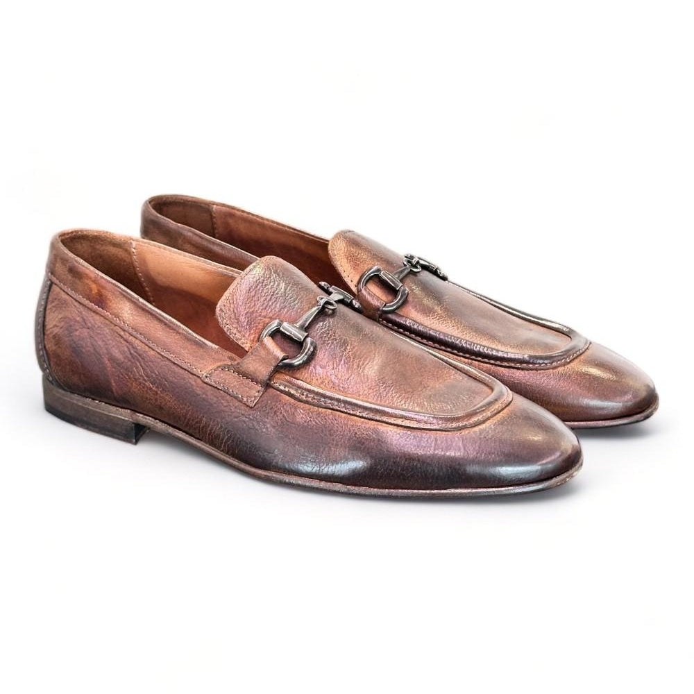 Mocassino accessorio cuoio tuffato Pawelks<BR/> 