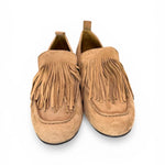 Mocassino frange camoscio beige JVAM<BR/> 
