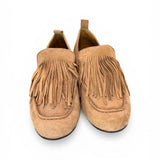 Mocassino frange camoscio beige JVAM<BR/> 