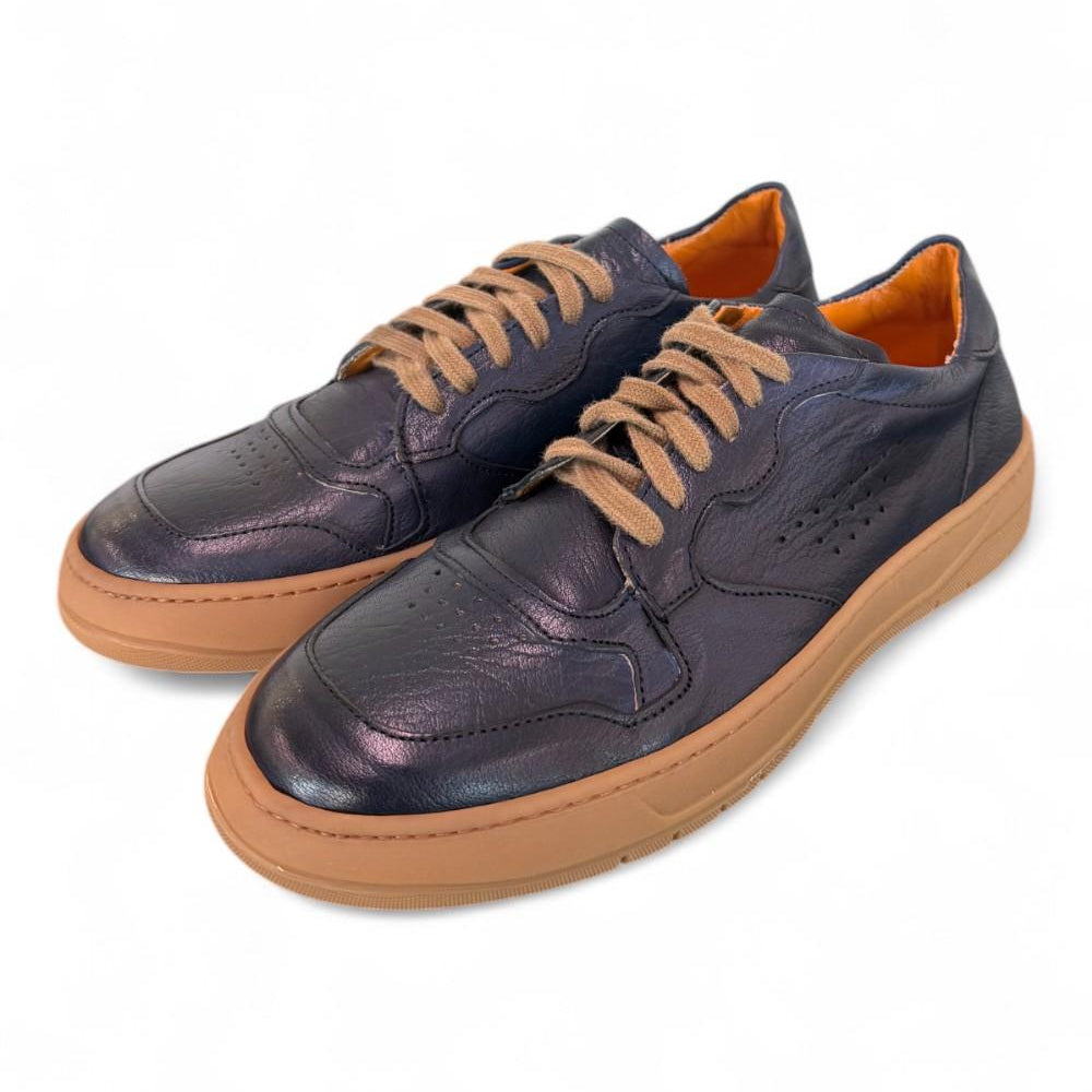 Sneaker pelle blu F.lli Rennella 