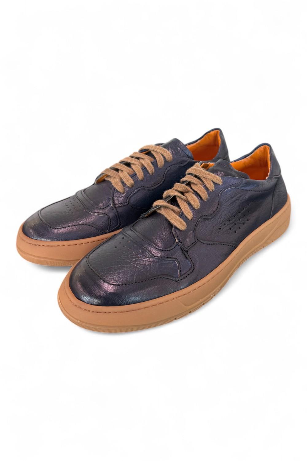 Sneaker pelle blu F.lli Rennella 