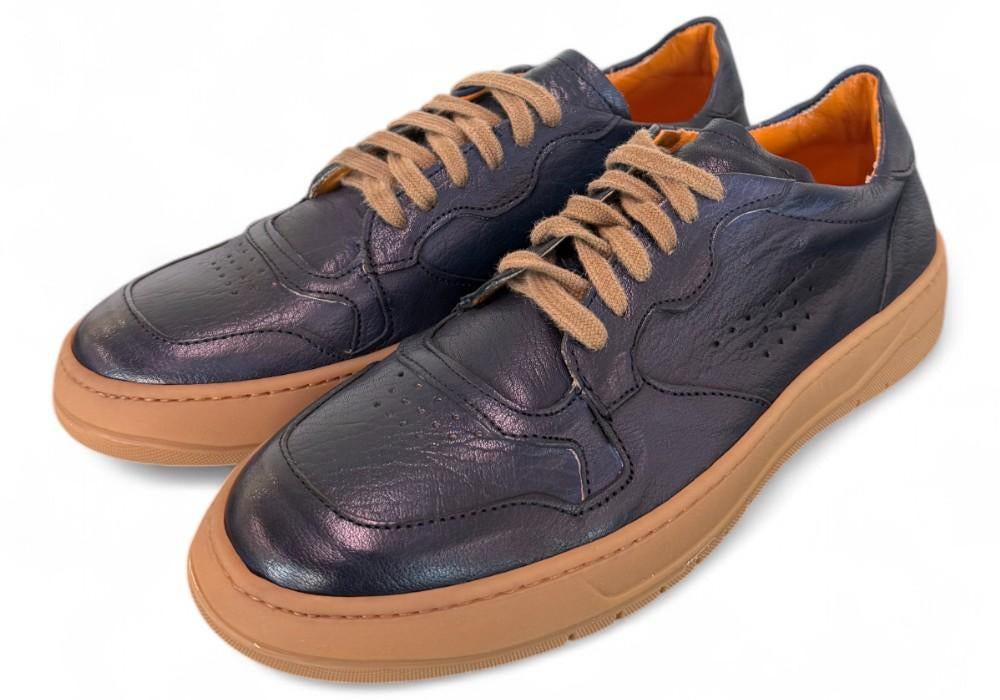 Sneaker pelle blu F.lli Rennella 