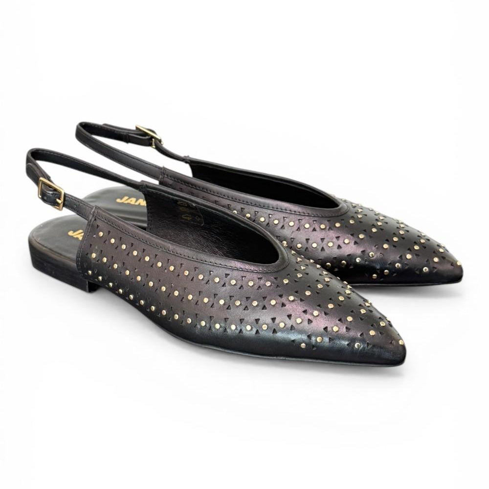 Slingback microborchie nera Janet<BR/> <BR/> 