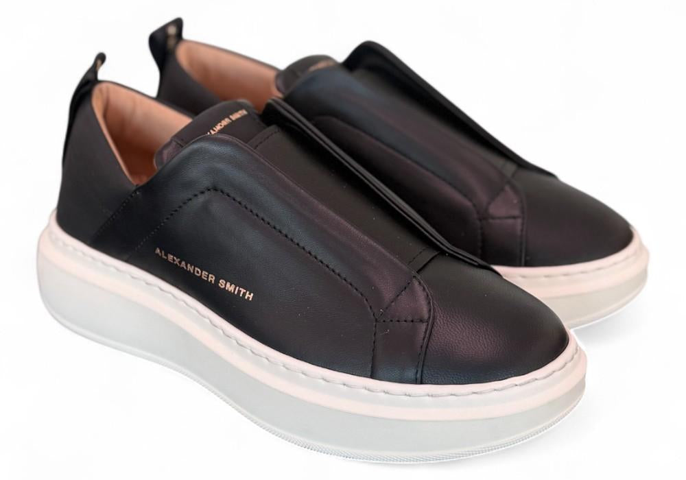 Sneaker donna Wembley slip on black Alexander Smith<BR/> 