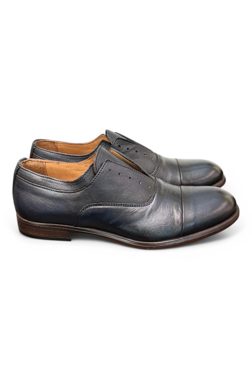 Scarpa uomo no-lace blu F.lli Rennella puntale 