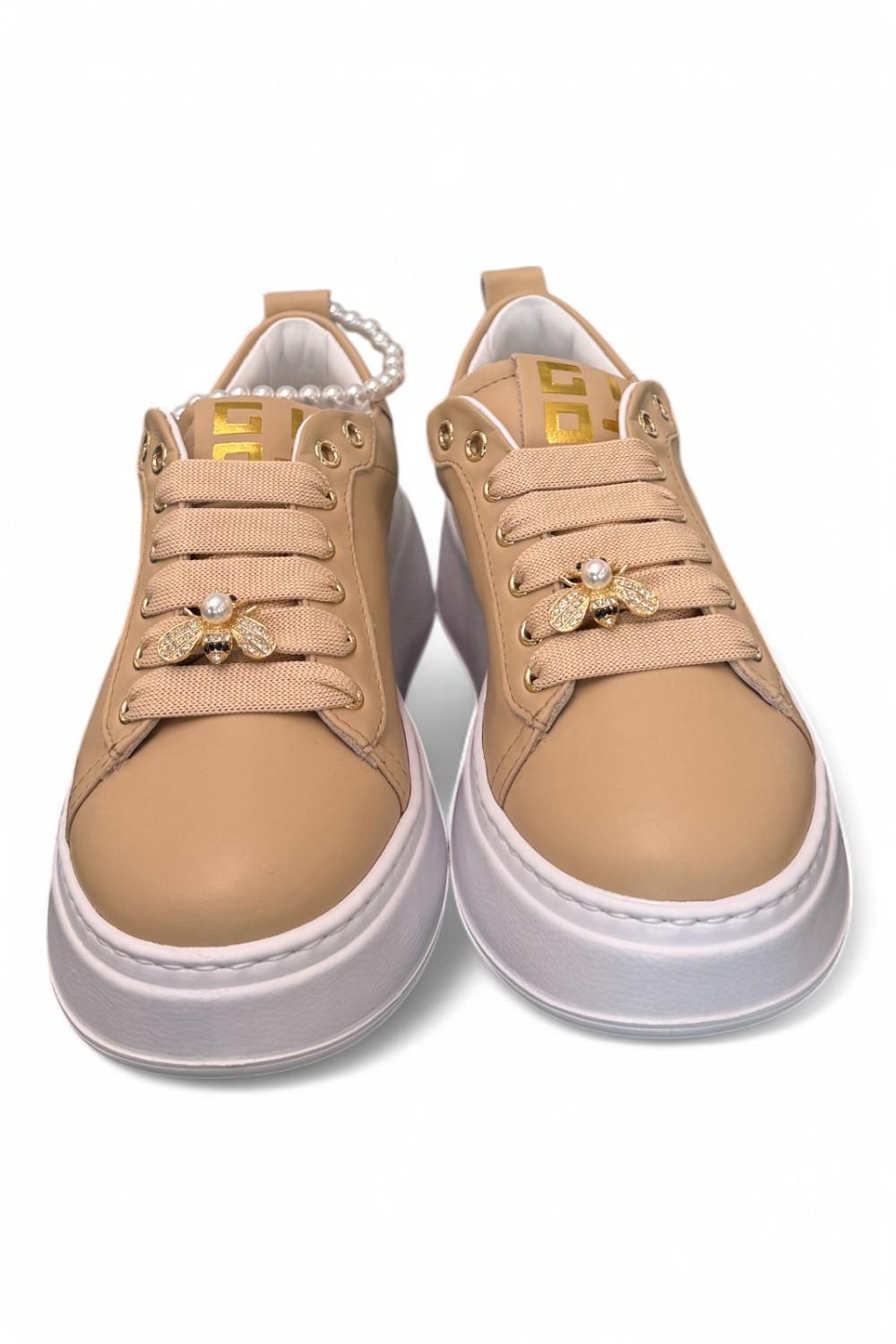 Sneaker Pia Gioplus pelle nude cavigliera 