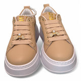 Sneaker Pia Gioplus pelle nude cavigliera 
