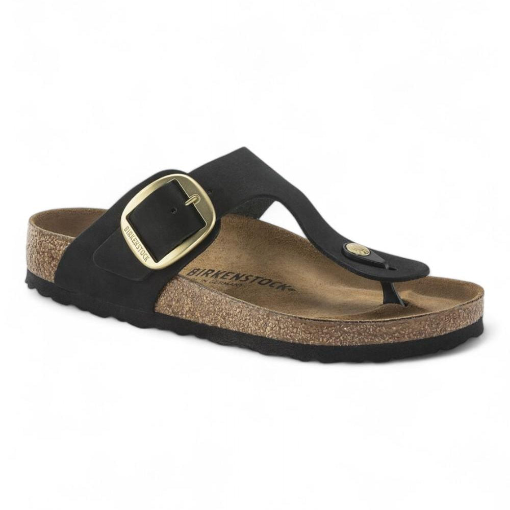 Ciabatta Gizeh Big Buckle nabuk black Birkenstock 1023966 