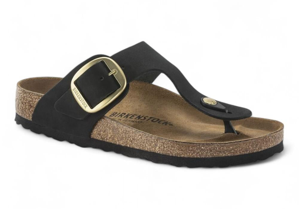 Ciabatta Gizeh Big Buckle nabuk black Birkenstock 1023966 