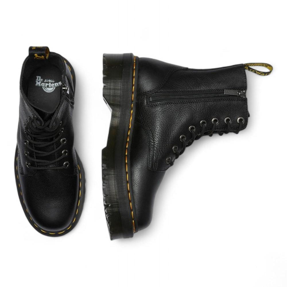 Anfibio platform Jadon III in pelle Pisa nero 