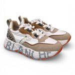 Sneaker donna Voile Blanche Club 105 bianco cuoio borchie 2E42 
