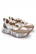 Sneaker donna Voile Blanche Club 105 bianco cuoio borchie 2E42