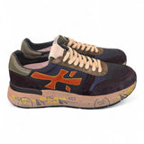 Sneaker uomo Premiata Mick 7721 blu arancio<BR/> 