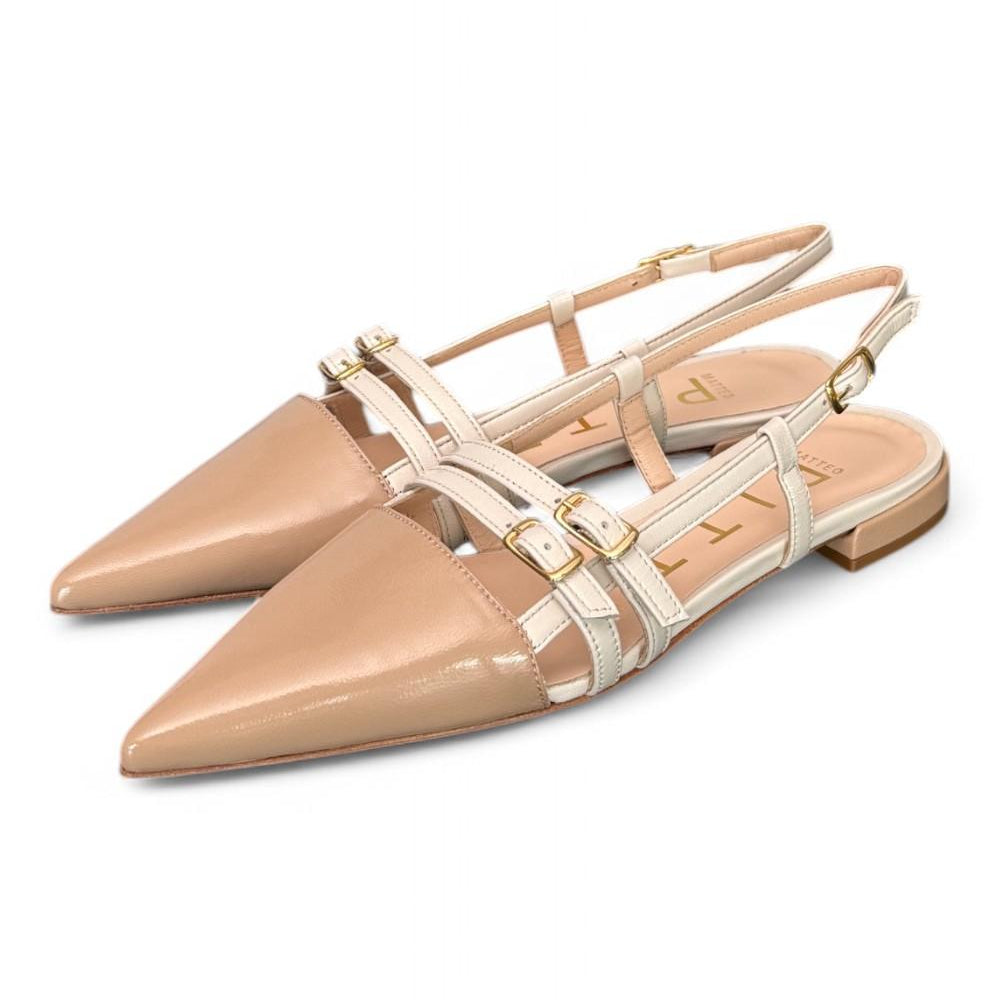 Slingback cintini beige latte Matteo Pitti 