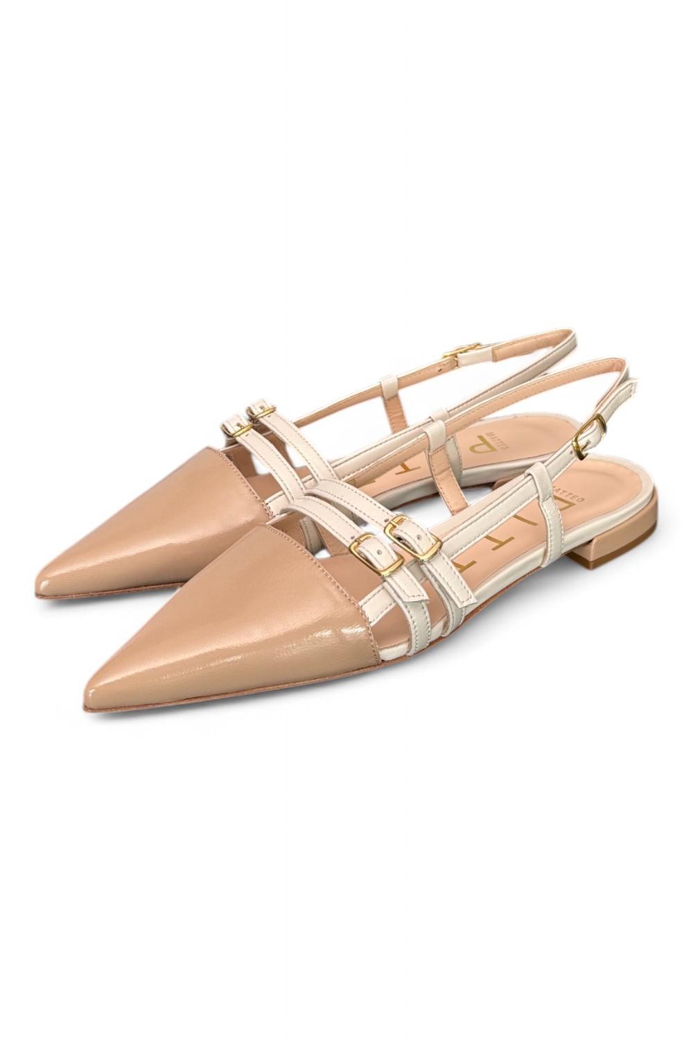 Slingback cintini beige latte Matteo Pitti 