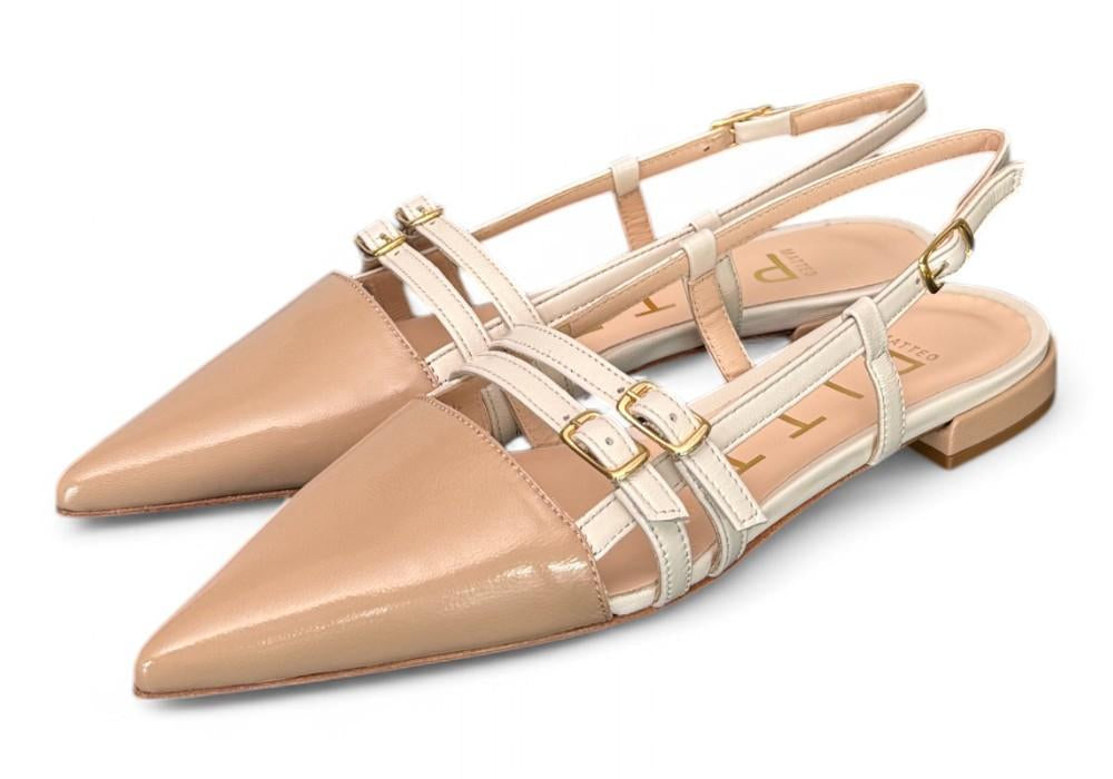 Slingback cintini beige latte Matteo Pitti 
