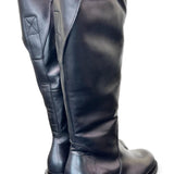Stigale fibbia pelle nera suola gomma Mjus<BR/> 