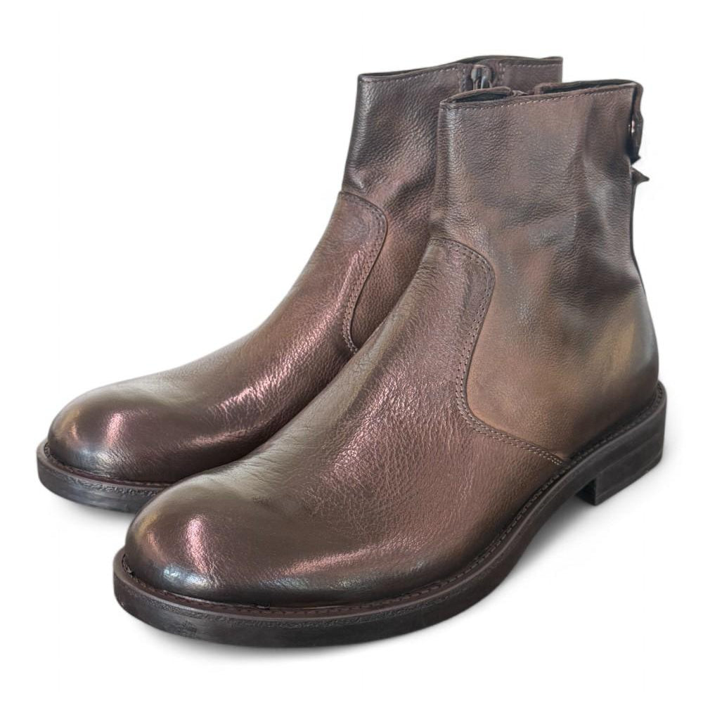 Stivaletto zip pelle brandy Pawelks 