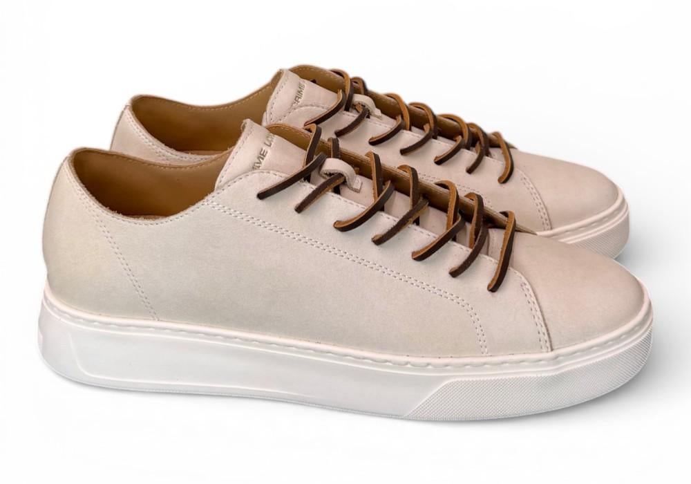 Sneaker pelle vintage bianca taglio vivo Crime London 