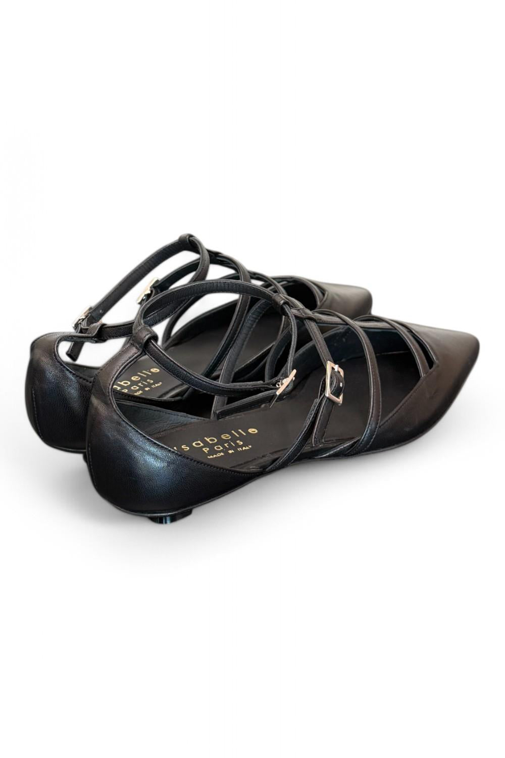 Ballerina semiaperta nera Isabelle Paris 