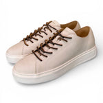 Sneaker pelle vintage bianca taglio vivo Crime London 