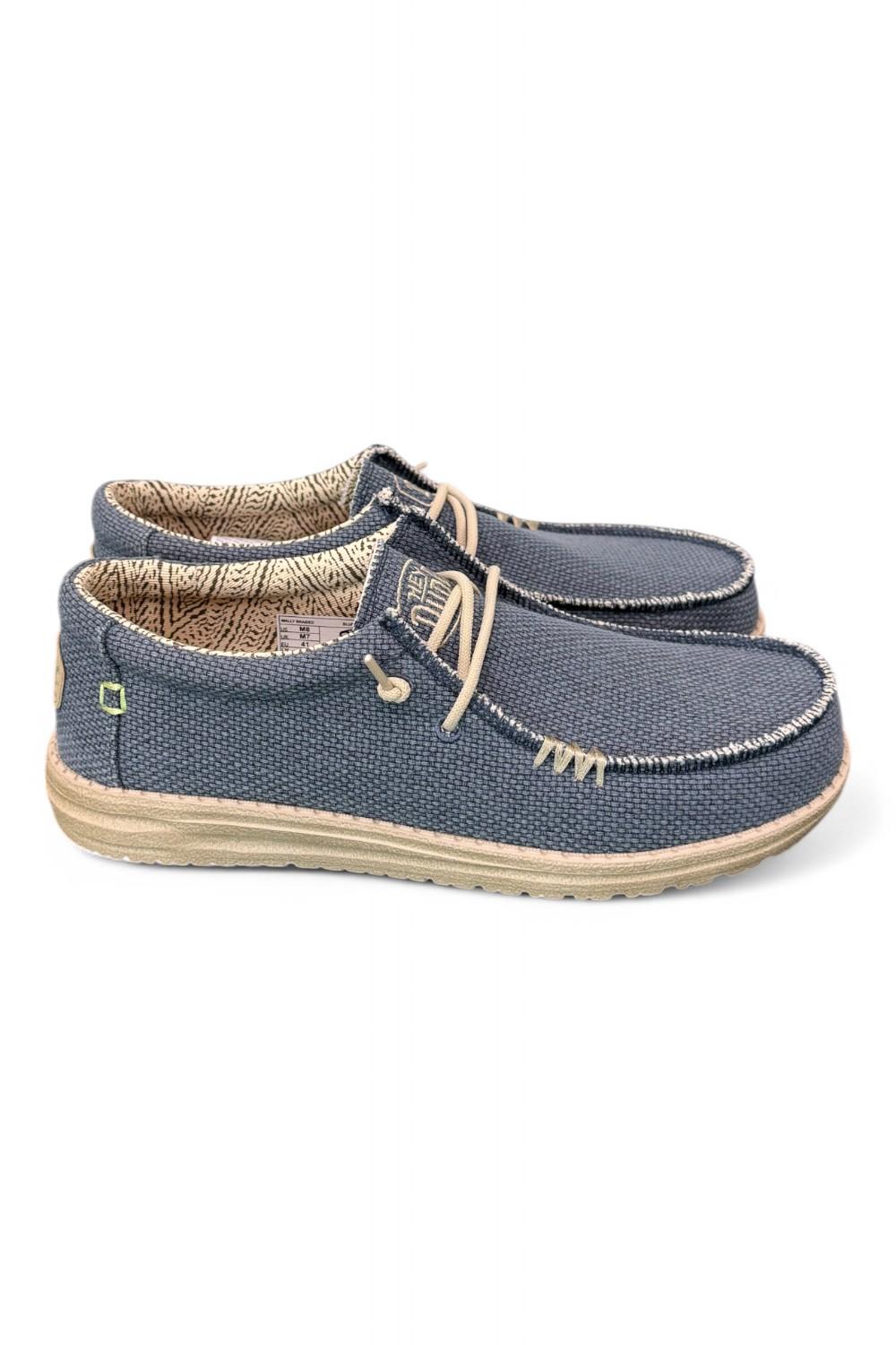 Sneaker uomo wally braided blu night Hey Dude 
