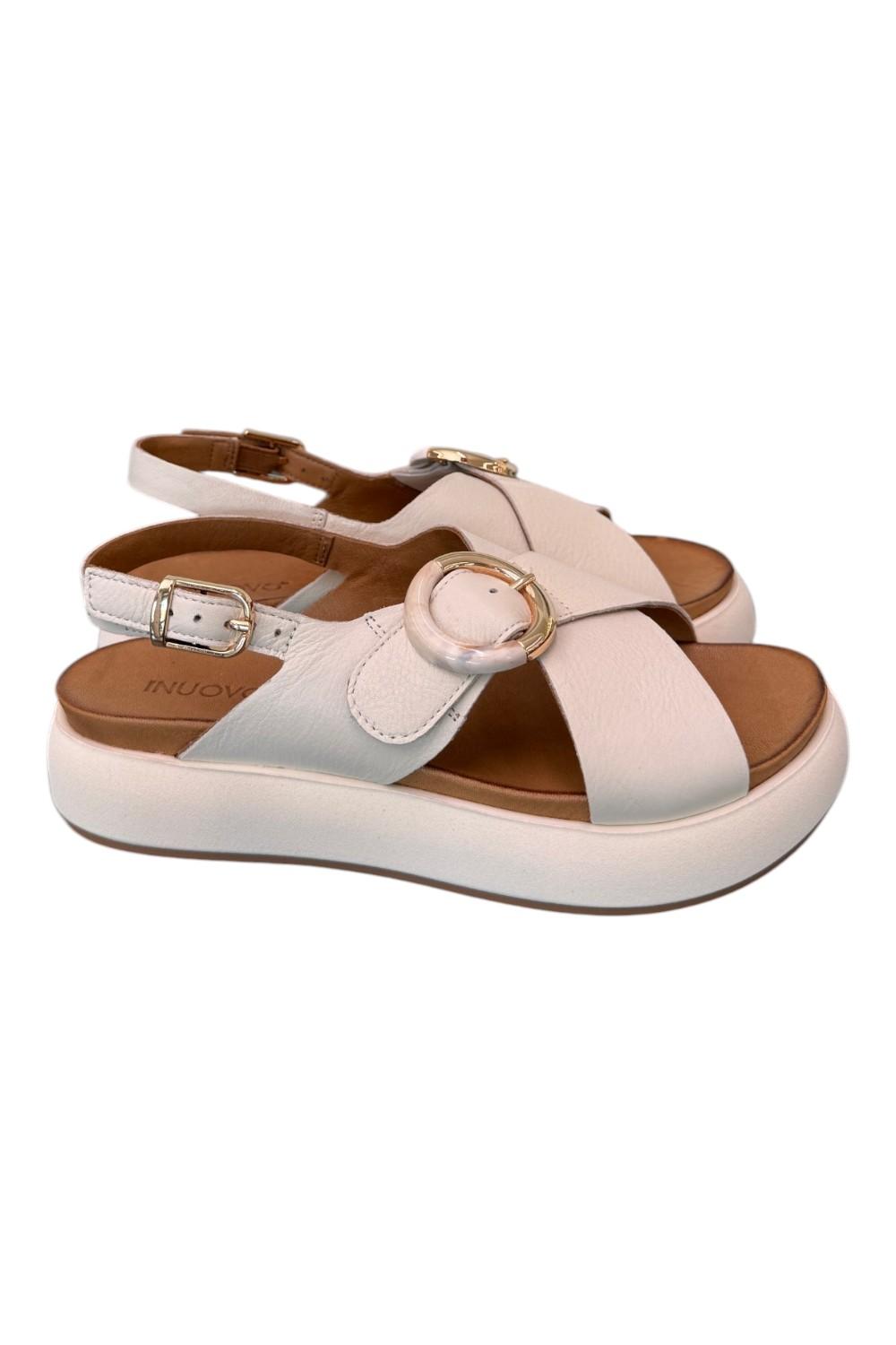Sandalo incrocio latte Z40 Inuovo<BR/> 