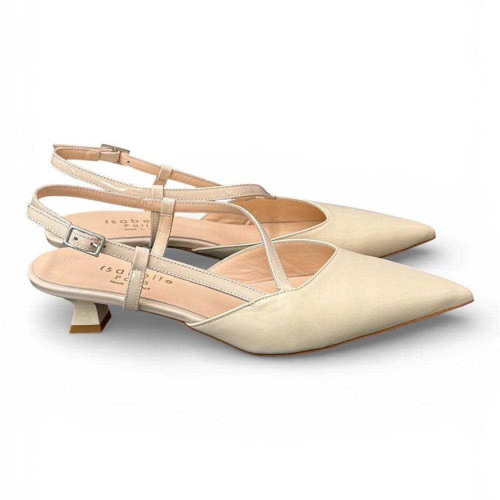 Slingback cintino pelle panna Isabelle Paris 