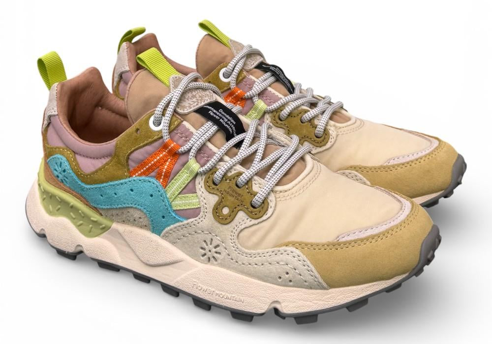 Sneaker donna Yamano 3 1E94 cream green Flower Mountain 
