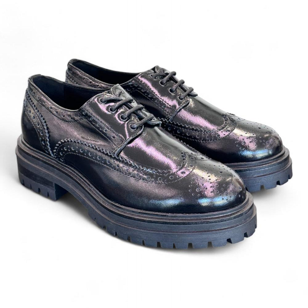 Scarpa allacciata imperiale donna Les Tulipes nera 