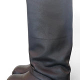 Stivale biker ghetta pelle nera Ranye <BR/> 