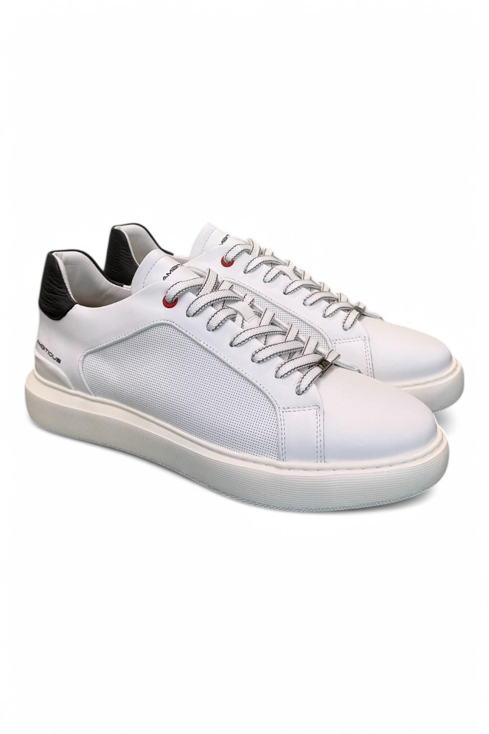 Sneaker eclipse bianca nera Ambitious<BR/> 