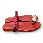 Ciabatta infradito anello strass burgundy Bibi Lou 