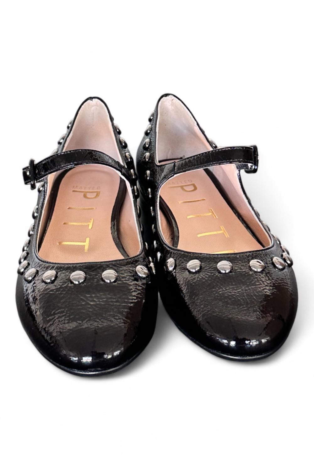 Ballerina borchie vernice nera Matteo Pitti 