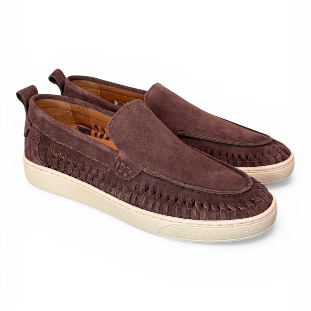 Mocassino cassetta suede intreccio moro Pawelks<BR/> <BR/> 