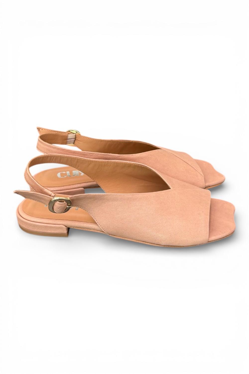 Sandalo pelle nature Cuir Noir<BR/> 