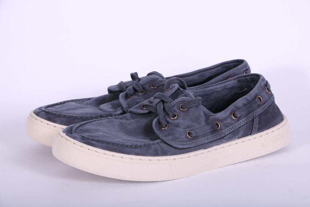 Scarpa barca tela blu Natural World 