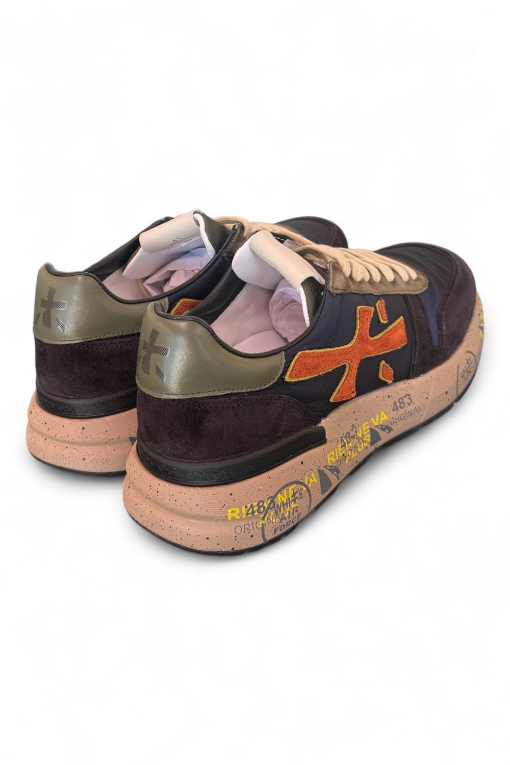 Sneaker uomo Premiata Mick 7721 blu arancio<BR/> 